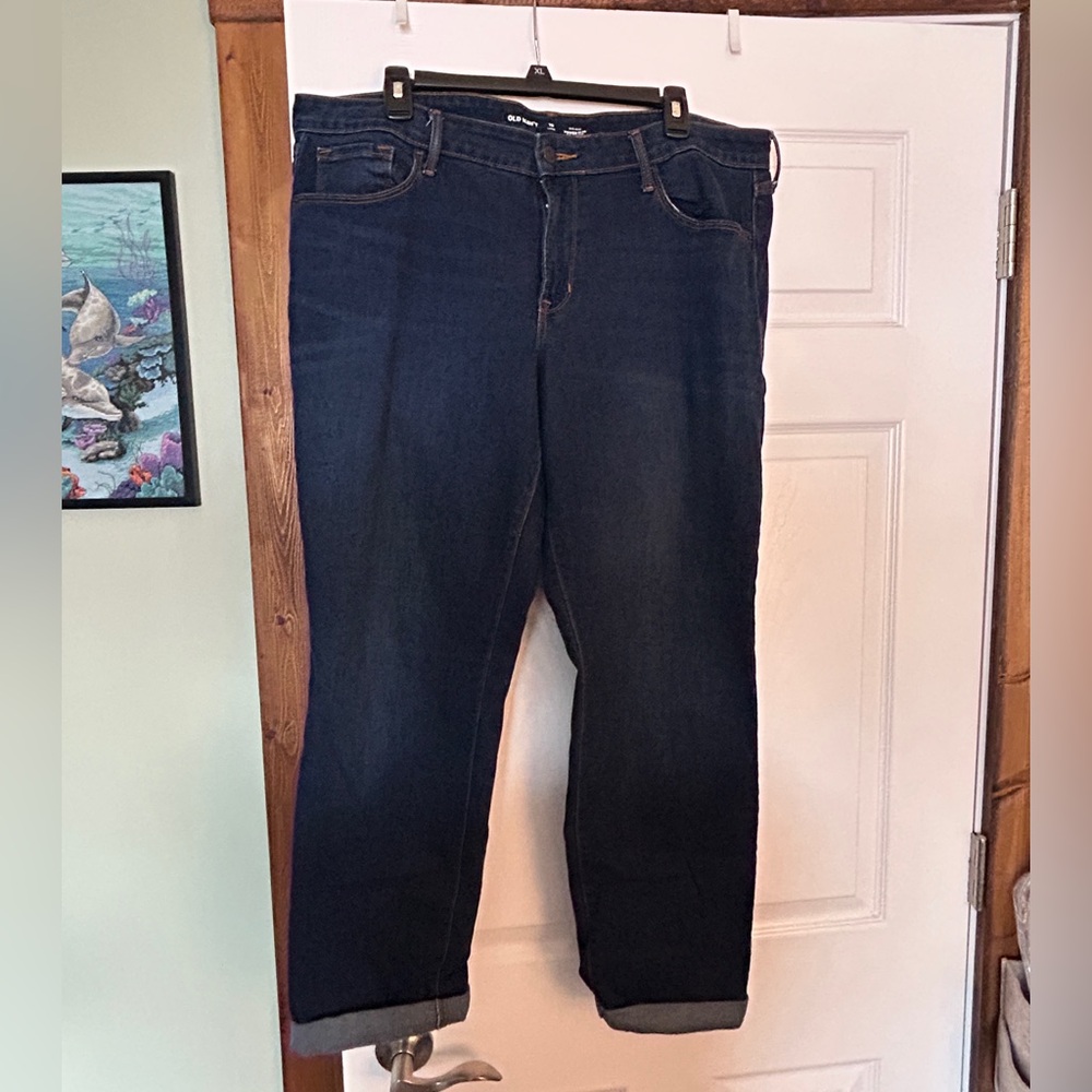 Old Navy Power Slim Straight Mid Rise Jeans